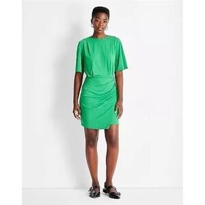 Women's Short Sleeve Mini T-Shirt Dress - Future Collective Green XL